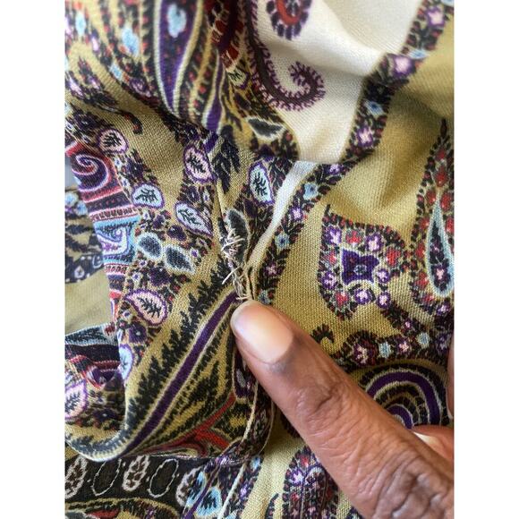 Etro Paisley Body Con Long Sleeve Jeweltone Dress • Boho • Size 44 / US 8 - Picture 6 of 6